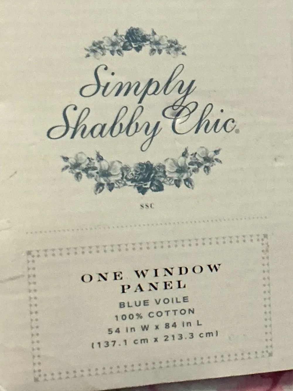 2 New Simply Shabby Chic Curtain Panels